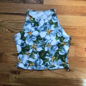 American Apparel Floral Print Crop Top